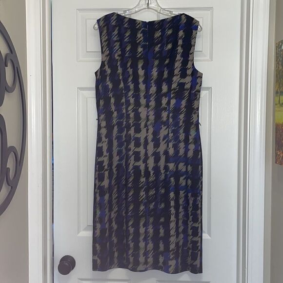 Hugo Boss Dimona Multi Watercolor Houndstooth Dress - Picture 9 of 9